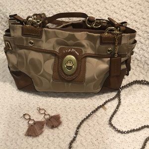 Vintage Camel / Leather Coach Bag